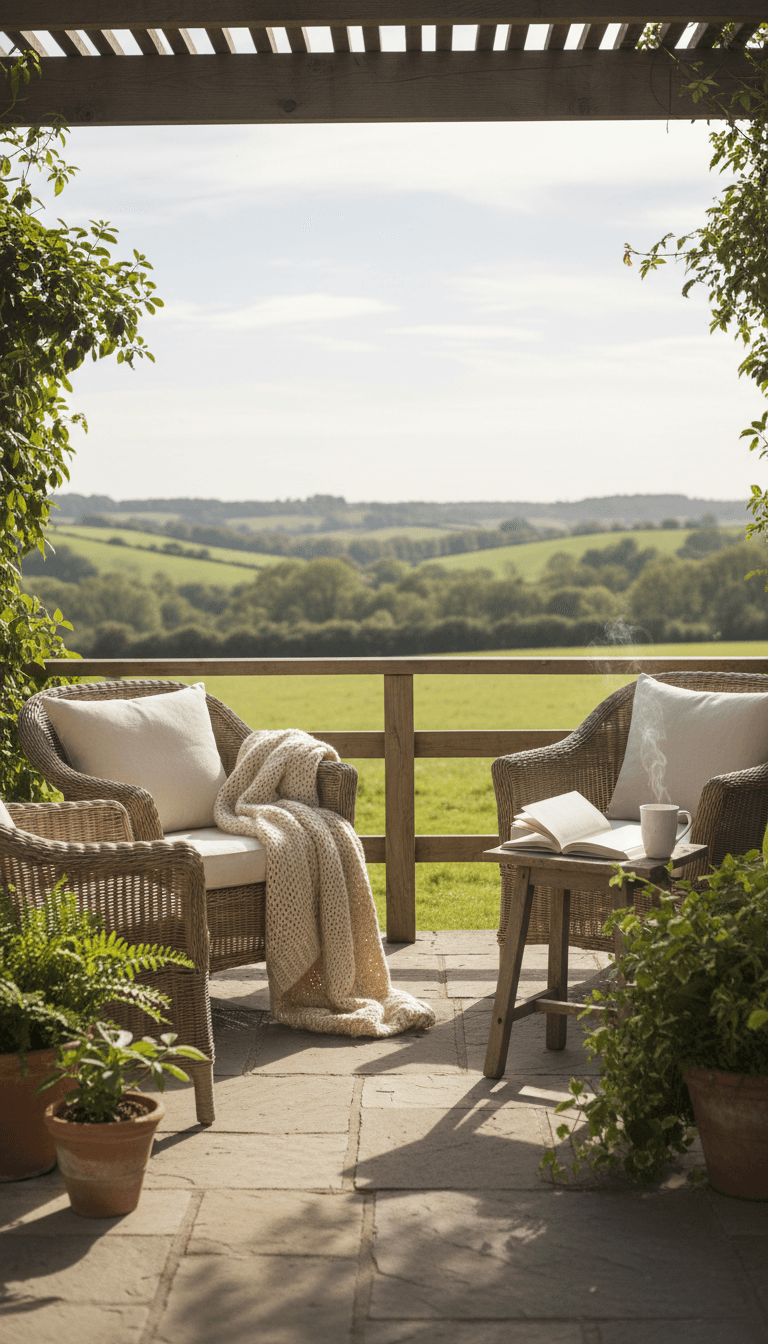 Private garden patio at a holiday home